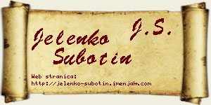 Jelenko Subotin vizit kartica